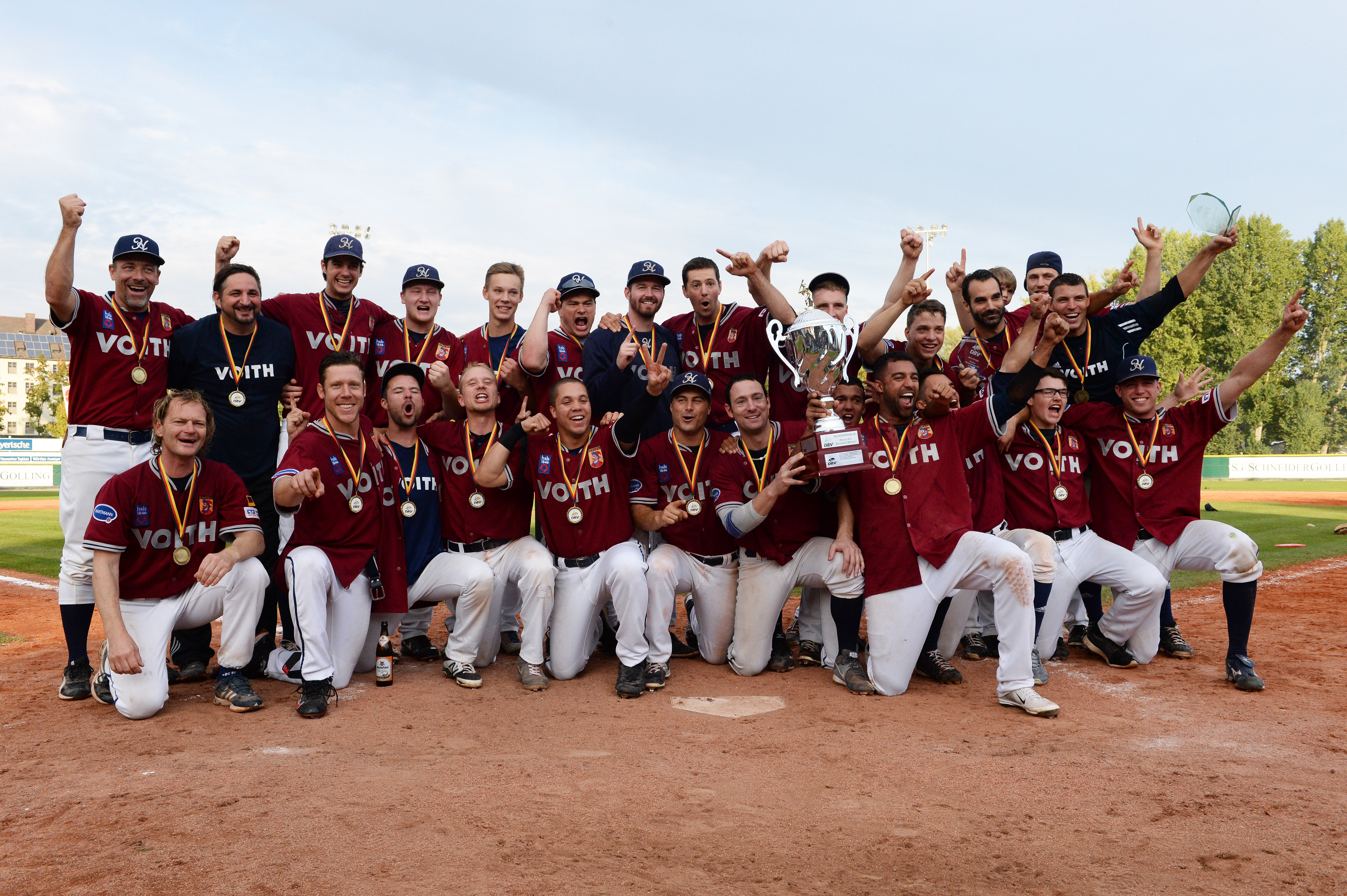 Die Heidenheim Heideköpfe sind Deutscher Baseballmeister 2015. (Foto: Gregor Eisenhuth)