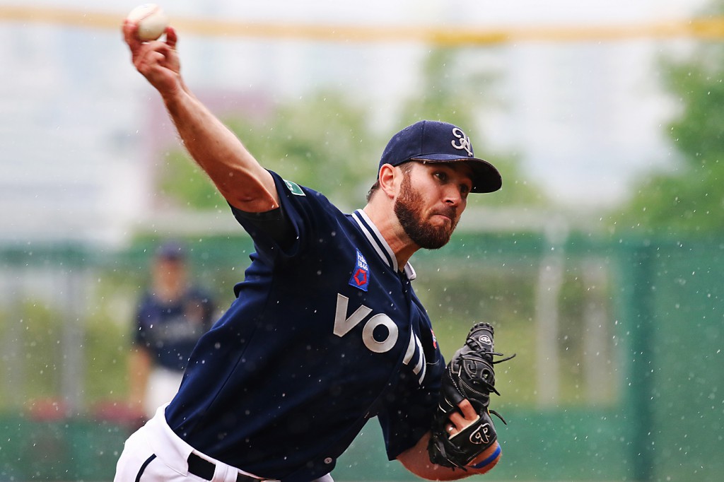 Einer der All-Time Favorits der Heideköpfe-Fans: Auch Martin Dewald kehrte zurück auf den Mound.
Foto: Kalle Linkert